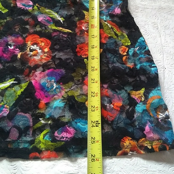 Almost Famous Sheer Lace Mesh Floral Print Top - Picture 5 of 8